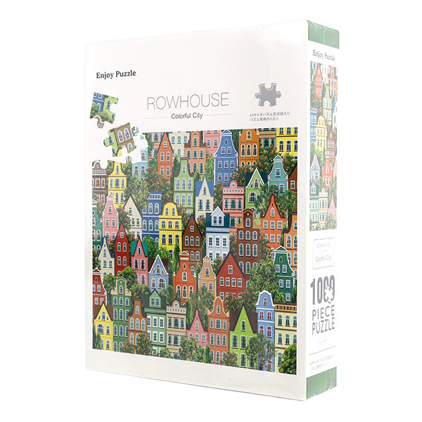 玩具 『パズル ROWHOUSE Colorful City 1000ピース 500×700mm AkLA10038』