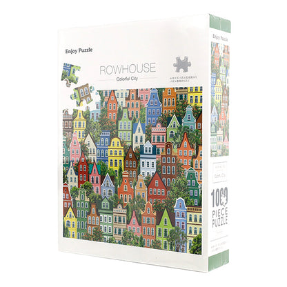 玩具 『パズル ROWHOUSE Colorful City 1000ピース 500×700mm AkLA10038』