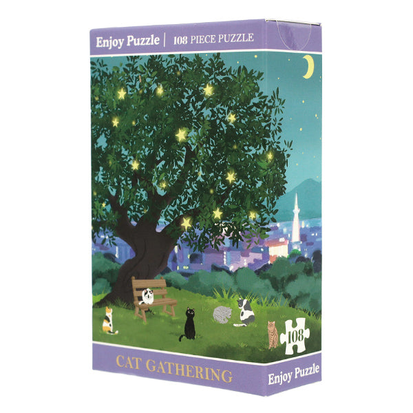 toys "Enjoy Puzzle MEOW VOYAGE Cat Gathering 108 pieces 165×220mm AKL13068”