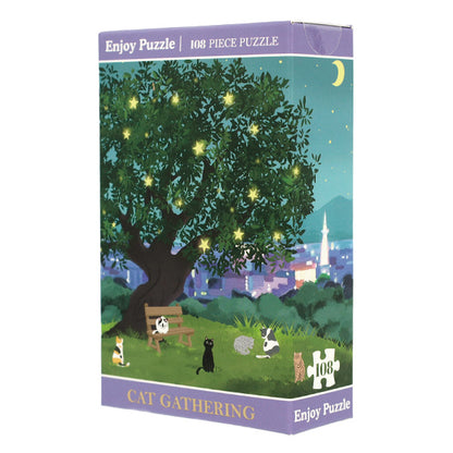 toys "Enjoy Puzzle MEOW VOYAGE Cat Gathering 108 pieces 165×220mm AKL13068”