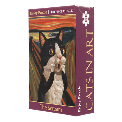 toys "Enjoy Puzzle Cat In Art The Scream 108 pieces 165×220mm AKL13059”
