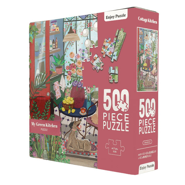 juguetes "Enjoy Puzzle Cottage Kitchen Mi Cocina Verde 500 piezas 420mm cuadrado AKL06013”