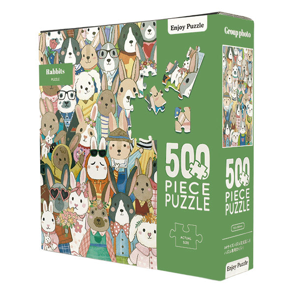 toys "Enjoy Puzzle Group photo Rabbits 500 pieces 530×380mm AKL05030”