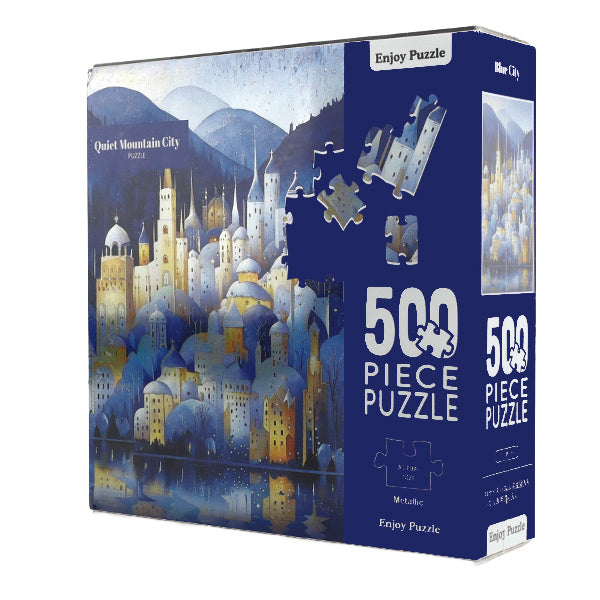 jouets "Profitez du puzzle Blue City Quiet Mountain City 500 pièces 530×380mm AKL05002”