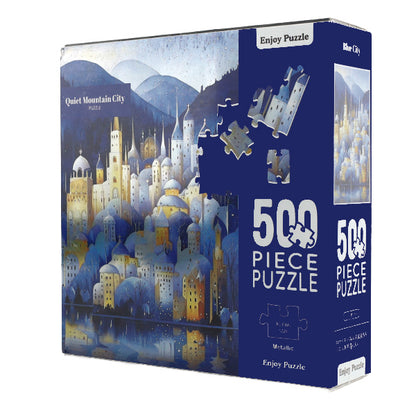 jouets "Profitez du puzzle Blue City Quiet Mountain City 500 pièces 530×380mm AKL05002”
