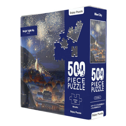 장난감 "엔조이 퍼즐 Blue City Bright Night Sky 500피스 530×380mm AKL05001」