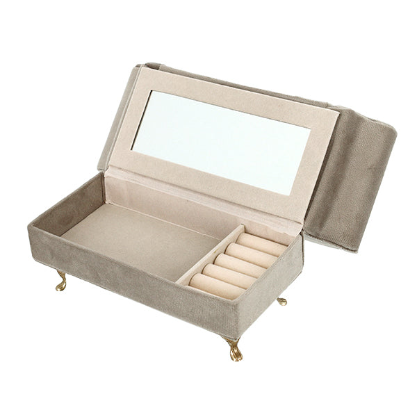 Zubehörkoffer „Jewelry Box Cute Sofa with Mirror Greige HDJB-1“."