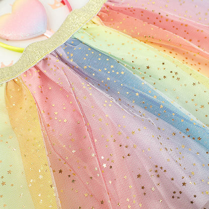 Spielzeug "Kinder-Kostüm-Tutu-Set, Regenbogen-Einhorn, YKC-7 Zoll