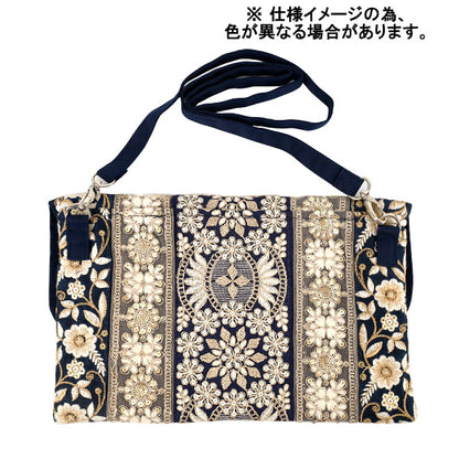 バッグ 『インド刺繍クラッチバッグ 約横30×縦18cm ICB-02』