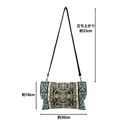 バッグ 『インド刺繍クラッチバッグ 約横30×縦18cm ICB-05』