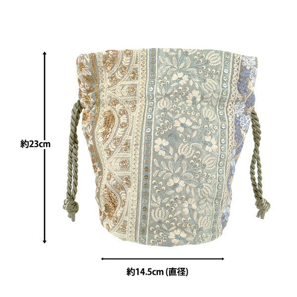 가방 "인도자수건착 가방 약 세로 23×마치(직경) 14.5 cm IKB-08』
