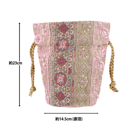 가방 "인도자수건착 가방 약 세로 23×마치(직경) 14.5 cm IKB-09』