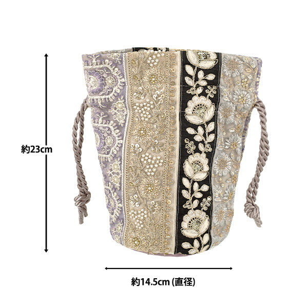 가방 "인도자수건착 가방 약 세로 23×마치(직경) 14.5 cm IKB-10』