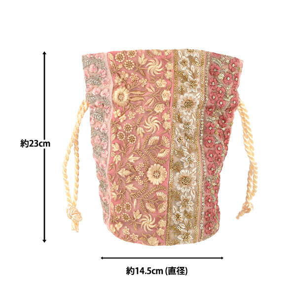 가방 "인도자수건착 가방 약 세로 23×마치(직경) 14.5 cm IKB-11』