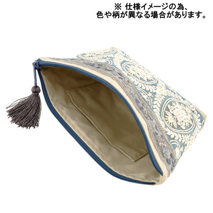 حالة الملحقات "حقيبة مطرزة هندية على شكل قارب تقريبًا. العرض 19.5 × الارتفاع 14.5 × مجمعة 6 سم IFP-04''