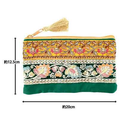 액세서리 "인도자수평형 파우치 약 가로 20×세로 12.5 cm IHP-10』