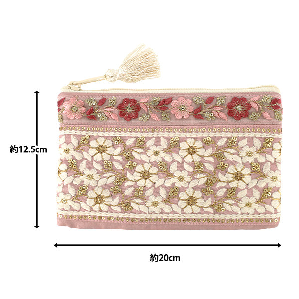 액세서리 "인도자수평형 파우치 약 가로 20×세로 12.5 cm IHP-11』