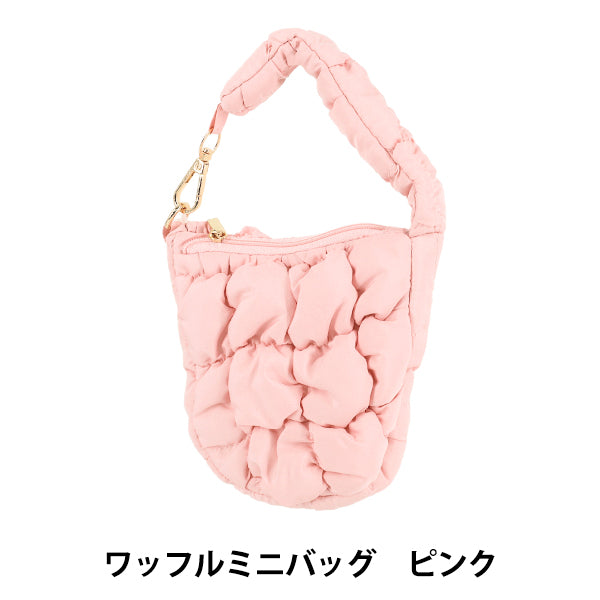 Estuche para accesorios "Mini bolso Waffle rosa"