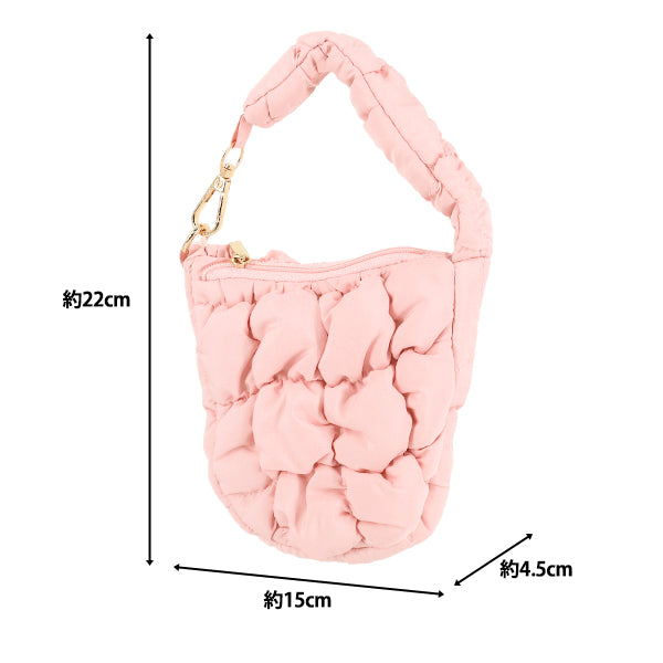 Estuche para accesorios "Mini bolso Waffle rosa"