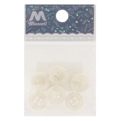 Button "Shirt button 13mm 6 6 -piece white PVSO9001"