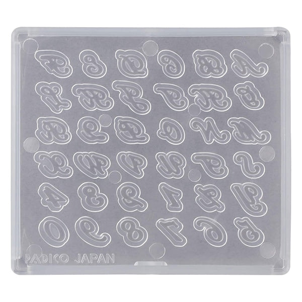 Resin Mold "Soft Mold Alphabet Writing 404188" PADICO Pajiko