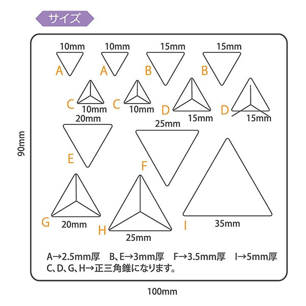 Resin Mold "Soft Mold Triangle 404217" PADICO Pajiko