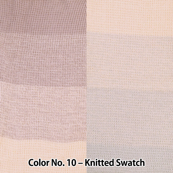 Wonder Wool 200 yarn gradient color swatch showing knitted swatch