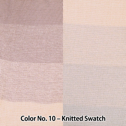 Wonder Wool 200 yarn gradient color swatch showing knitted swatch